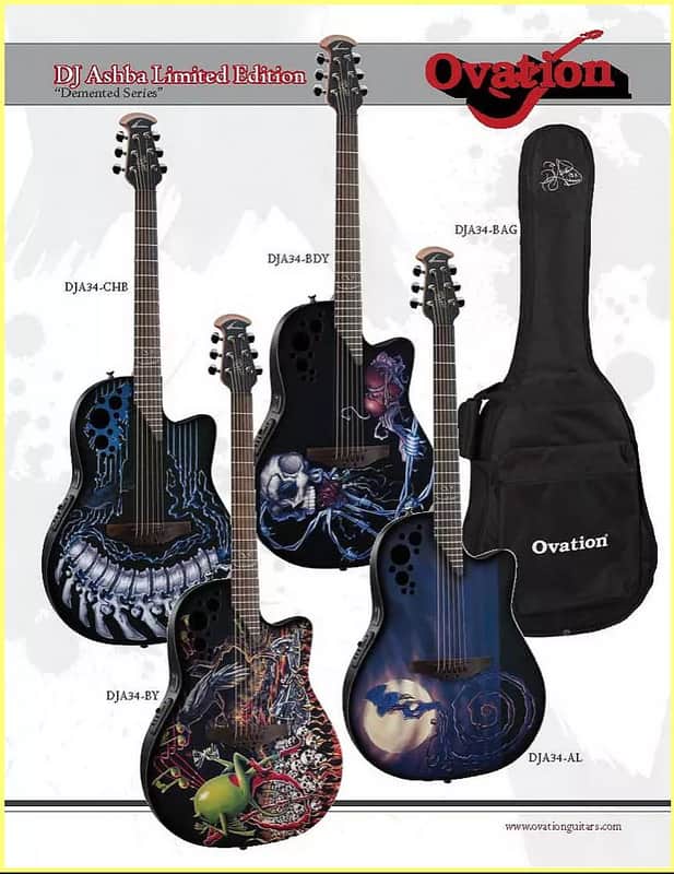 Ovation DJ Ashba Bone Demented DJA34 2000's Bone Daddy | Reverb Canada