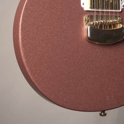 Ernie Ball Music Man Valentine Electric Guitar - Pink Champagne Sparkle w. original deluxe gig bag image 9