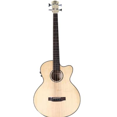 Teton STB130FMCENT 130 Series Solid Sitka Spruce Top Mahogany 4-String Acoustic-Electric Bass Guitar image 2