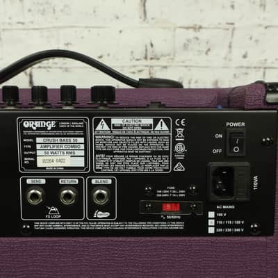 Orange Crush Bass 50 Glenn Hughes Limited Edition Purple Bass Combo Amplifier image 13