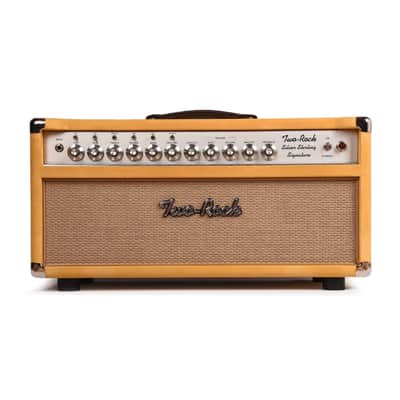 Two Rock Silver Sterling Signature 100W Head Silver Anodize Chasis Gold Suede w/ Cane Grill image 1
