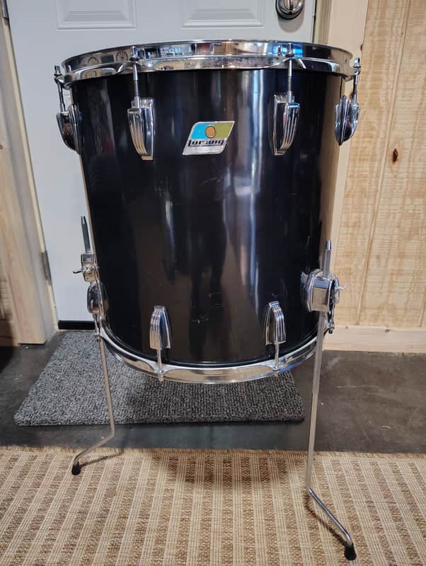 Ludwig Maple 🍁 16x16 Floor Tom 1970's - Black Wrap image 1