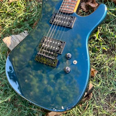 Vintage 1985 Kramer Striker 200ST Guitar with ESP Flicker Tremolo in Midnight Blue image 15