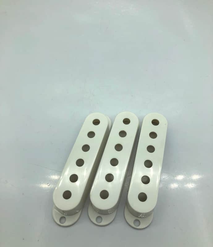 Stratocaster Style Pickup Cover Set White image 1