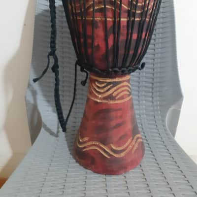 Handmade African Djembe – Natural Skin – Rope Tuned – 17 Inch image 2