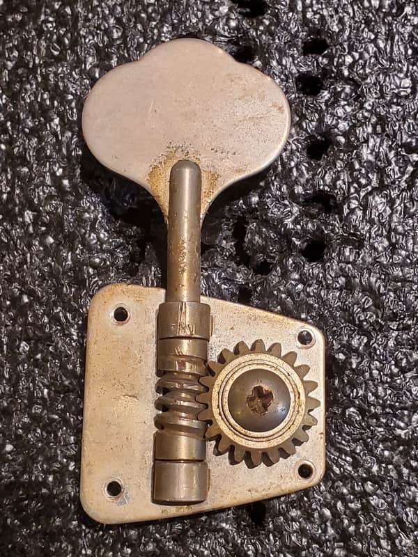 (#T401) Kluson Fender Bass Tuner 1960's Nickel image 1