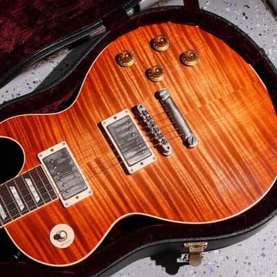 2002 Gibson Custom Shop Les Paul Class 5 - Rare Tangerine Burst 5A Top w/ Receipt & COA image 7