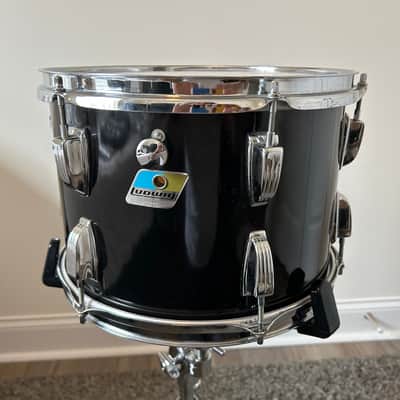 1980s Ludwig Hollywood Drum Set – Original Black Cortex – 6‑Ply Maple – B/O Badges image 8