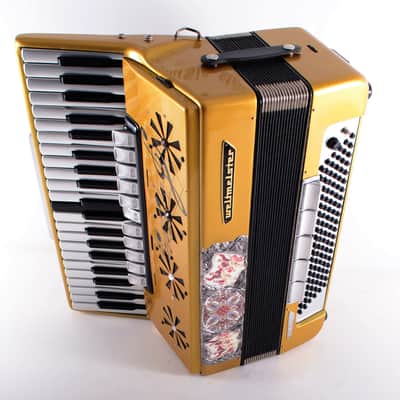 Custom Made Top Professional ACCORDION WELTMEISTER STELLA 120 bass, 16 reg. + Hard Case & New High Quality Leather Shoulder Straps ~ Refurbished - Certificate -VIDEO image 5