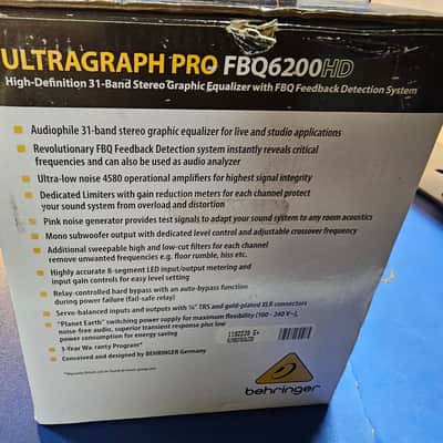 Behringer Ultragraph Pro FBQ6200HD High-Definition 31-Band Stereo Graphic EQ 2015 - Present - Standard image 3