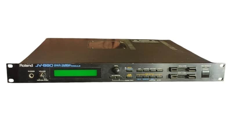 Roland JV-880 Sound Module FOR PARTS OR REPAIR - Includes PN-JV80-04 Card, Maartists 256K Data Card image 1
