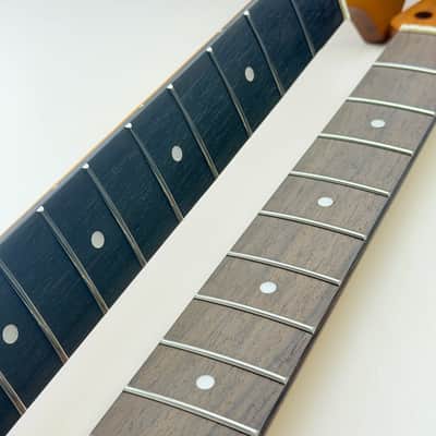 Roasted Maple Strat Style Guitar Neck, 22 Frets, Maple Fingerboard image 6
