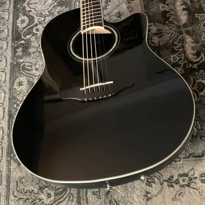 Ovation 6-String Acoustic-Electric Guitar, Right Handed, Black (CS24-5) image 4