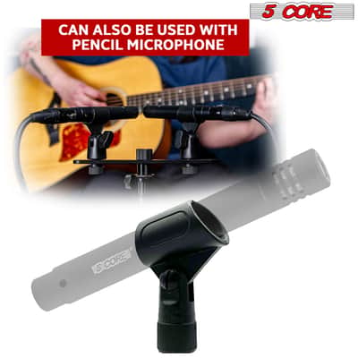 5 Core Microphone Clip Holder 2 Pieces with Screw Adapters 5/8 to 3/8 Inch image 8