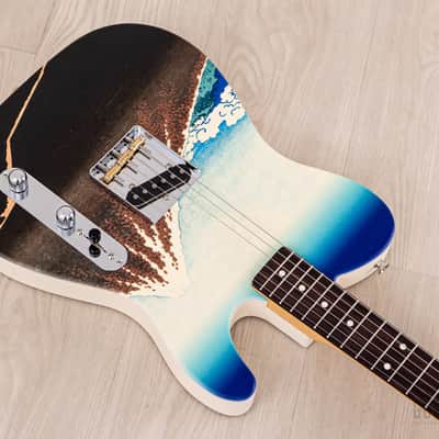 2024 Fender Japan Art Canvas Esquire Katsushika Hokusai Fuji, Mint w/ Case, Tags image 8