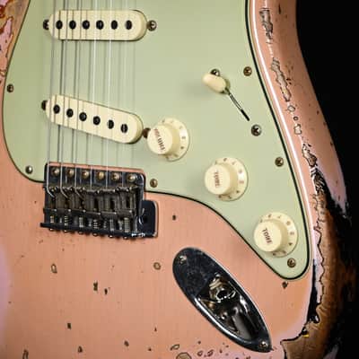 Fender Custom Shop Limited Edition '59 Stratocaster Super Heavy Relic- Aged Dirty Shell Pink/ Chocolate 3 Tone Sunburst 2025 (CZ586151) image 11