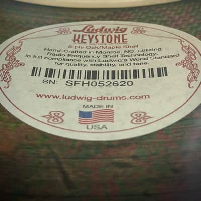 Ludwig Keystone 8x14" Oak/Maple Snare Drum - Black image 7