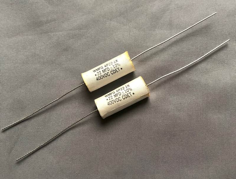 2 Cornell Dubilier .22 uF 400V Mylar Tone Capacitors, Test good, 1970s NOS image 1