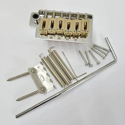 Brass Saddles Guitar Stratocaster Strat Style Bridge with Brass Block image 1
