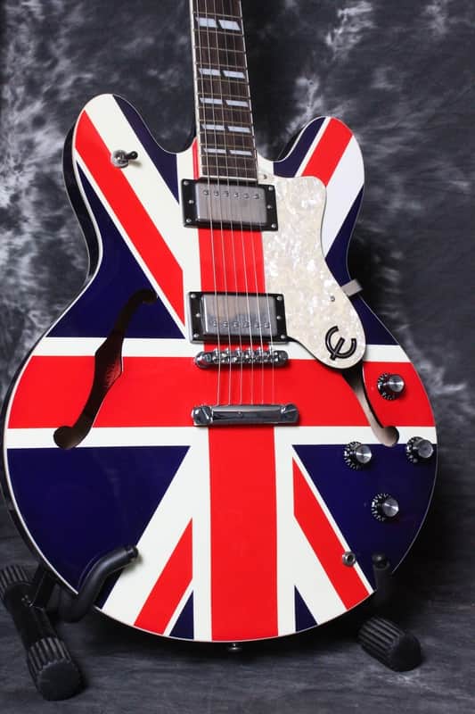 2002 Epiphone Noel Gallagher Archtop Union Jack SuperNova Guitar w