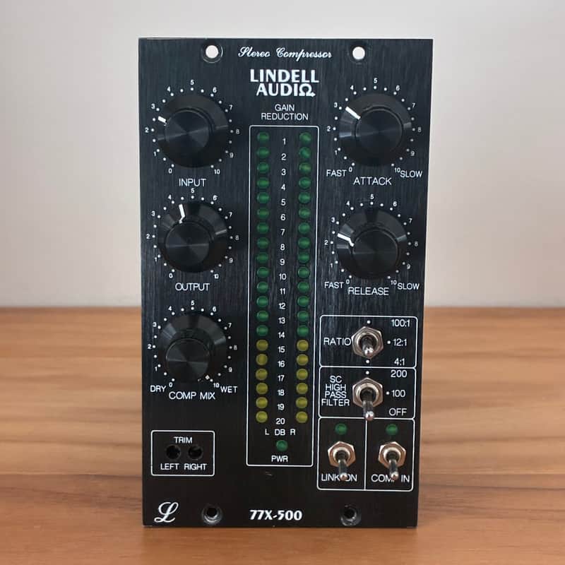 Lindell Audio 77X-500 Stereo Compressor / Limiter 500 Series Module 2010s - Black image 1