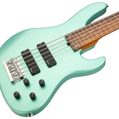 Sadowsky MetroExpress 24-Fret Modern Bass, Morado Fingerboard, 5-String - Solid Sage Green Metallic High Polish image 7