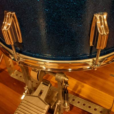 Rogers Cocktail Drum 24x15 1965 Blue Sparkle image 7
