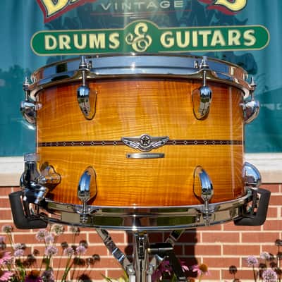 Tama Star Reserve 8x15 Maple/Bubinga Snare Drum Caramel Olive Ash Burst TMBS158S-OCOB image 2