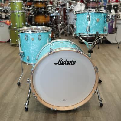 Ludwig Classic Maple Downbeat 3-Pc Shell Pack 12/14/20 (Teal Pearl) image 3
