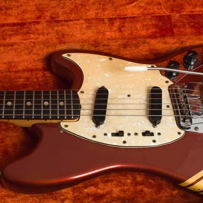 Fender Competition Mustang Solid Body Electric Guitar (1971), ser. #328976, original grey hard shell case. image 14