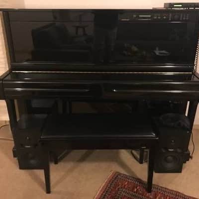 Yamaha MX100 II Disklavier Pre-Owned Upright Player Piano (U1) Watch videos 1994 Polished Ebony image 2