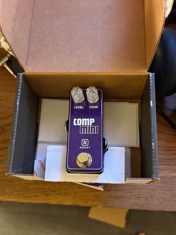 Mint Keeley Electronics Compressor Mini Guitar Effect Pedal, Pitbull Audio Exclusive Purple Sparkle image 1