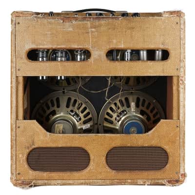 1956 Fender Bassman 5E6 Narrow Panel 4x10 Tweed Combo image 5