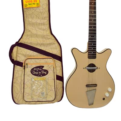 Vintage 60's Danelectro Convertible Hollow-Body Electric Guitar, Blonde w/ Gig Bag image 1