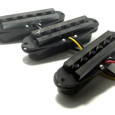 Dragonfire Cane Singles SSS Pickup Set ~ Modern Ceramic Power Strat Bridge+Middle+Neck Pickups, Black image 7