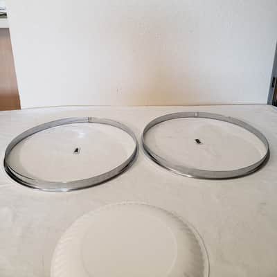 Leedy and Ludwig 12” Chrome Over Brass COB Hoops 1950’s image 1