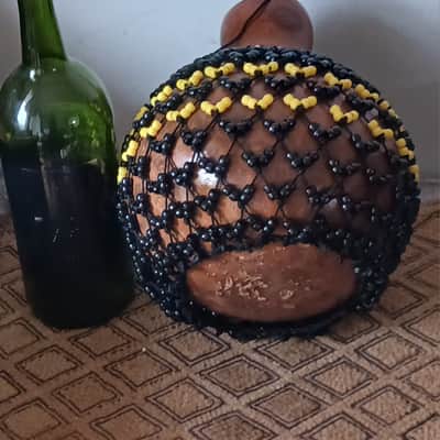 Sekere (large Yoruba-style netted gourd rattle) image 2