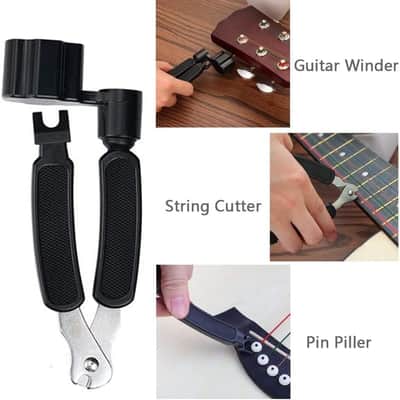 4Pcs Guitar Tool Kit, Guitar String Stretcher 3in1 Guitar String Winder Cutter Pin Puller and 4mm & 5mm Guitar Truss Rod Hexagon Wrench Guitar Adjustment Maintenance Tool image 7