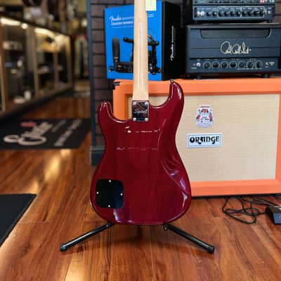 Squier Paranormal Strat-O-Sonic 2023 - Present - Crimson Red Transparent image 4