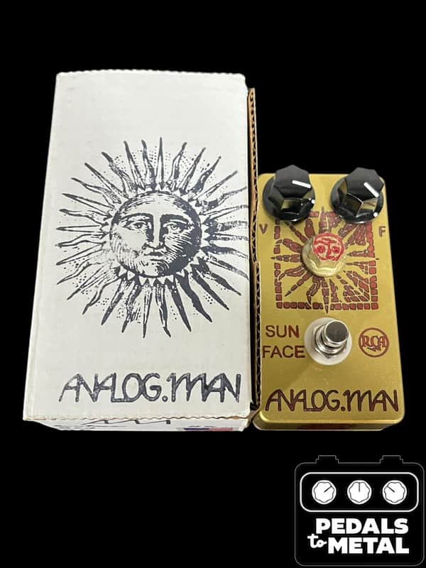 Analogman Sun Face RCA Germanium Fuzz with Sun Dial Knob SD 2018 - Gold X16797 image 1