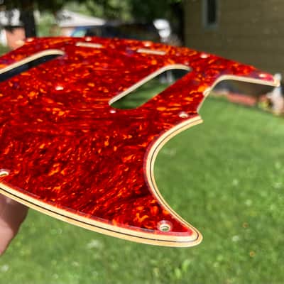 Celluloid Tortoise Pickguard For Fender Made In Japan 60's Mustang Relic Aged Wide Beveled Edges image 4