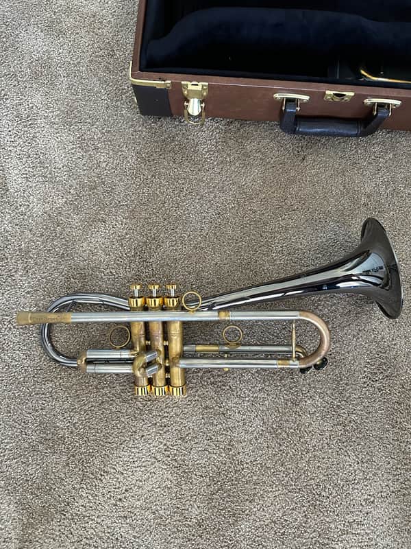 Carol Brass CTR-5280L-GLT(D)-Bb Alexis Baro trumpet 2021 - Gold Brass Black Nickel Bell image 1