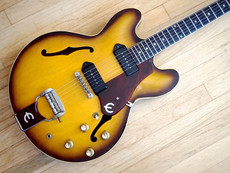 1961 Epiphone Casino E-230TD Vintage Electric Guitar by Gibson, Sunburst ES-330 w/ hsc image 1