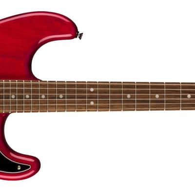 SQUIER - Paranormal Strat-O-Sonic Laurel Fingerboard Black Pickguard Crimson Red Transparent - 0377035538 image 1