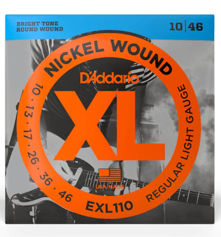 D'Addario EXL110 Nickel Wound Electric Guitar Strings Regular Light 10-46 image 1