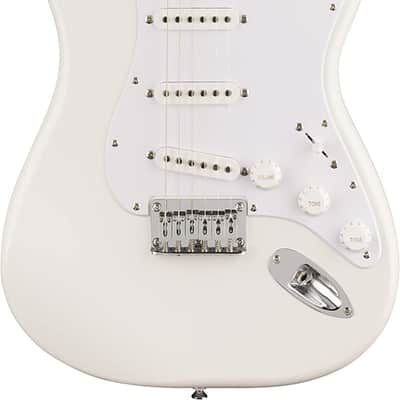 Squire Sonic Stratocaster HT Electric Guitar, Arctic White, Maple Fingerboard, White Pickguard image 1