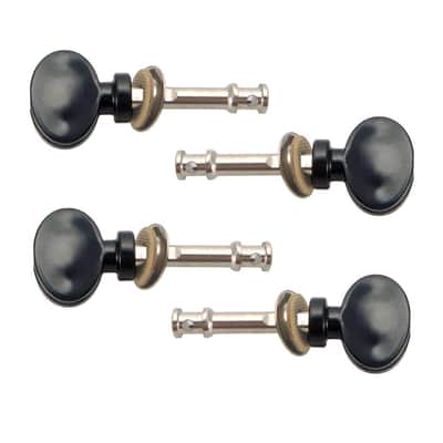 New Ukulele Tuning Pegs Machine Heads Set of 4 Tuners Black Uke image 2
