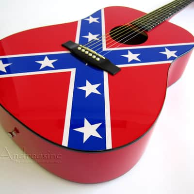 Dreadnought Rebel Flag Acoustic Guitar image 2