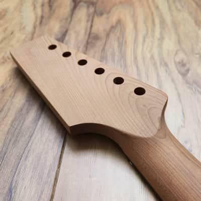 Telecaster Compatible Roasted Maple and Rosewood Guitar Neck Pearl Inlays Unfinished Paddle Headstock image 5