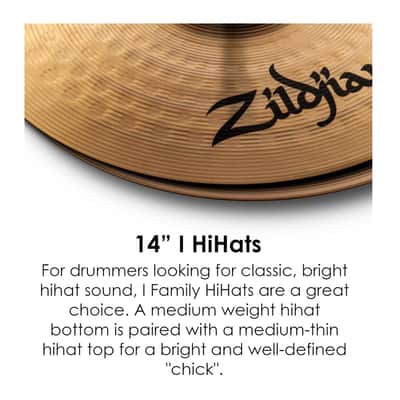 Zildjian Family 14 Inch HiHat Cymbal with Bright Alloy Copper (Pair) image 3
